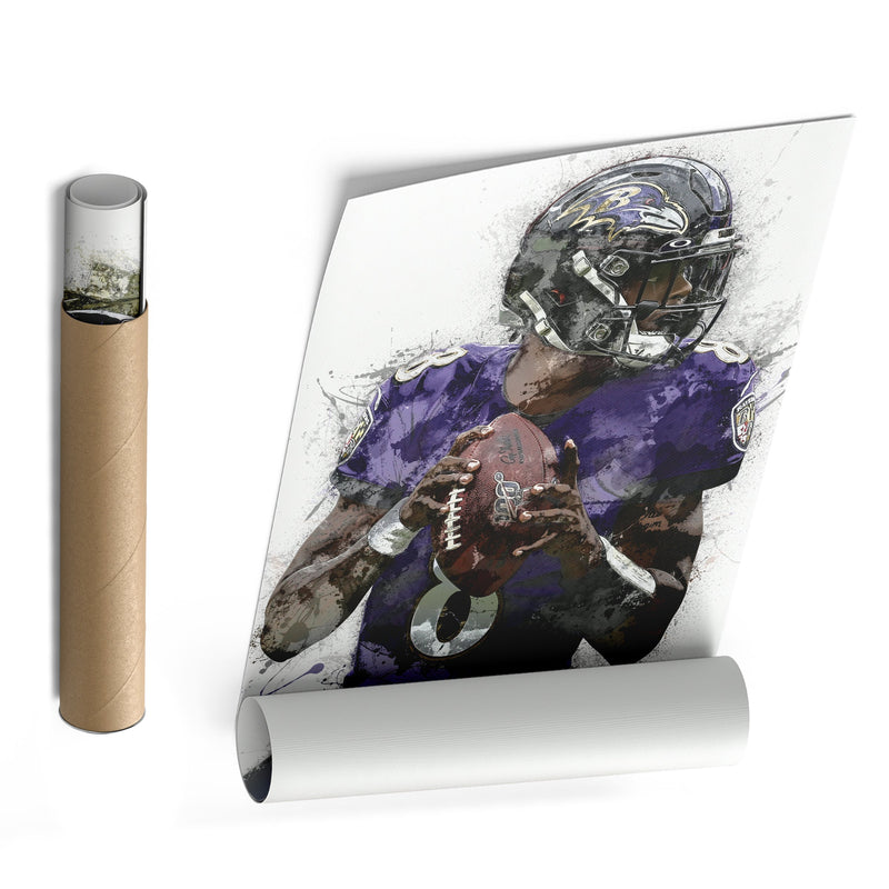 lamar jackson tobacco Lamar Jackson Canvas Art – Baltimore Ravens Wall Decor