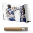 Josh Allen & Stefon Diggs Canvas Art – Buffalo Bills Wall Decor