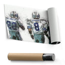 Troy Aikman, Michael Irvin & Emmitt Smith Canvas Art - Dallas Cowboys Wall Decor