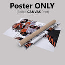 Joe Burrow Art Poster Cincinnati Bengals Football Hand Made Posters Canvas Framed Print Wall Kids Art Man Cave Gift Home Decor