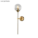 Postmodern amber and smoke grey glass wall sconce bedroom e27 bulb