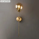 Postmodern amber and smoke grey glass wall sconce bedroom e27 bulb