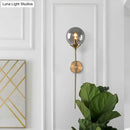 Postmodern amber and smoke grey glass wall sconce bedroom e27 bulb