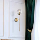Postmodern amber and smoke grey glass wall sconce bedroom e27 bulb
