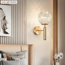 Postmodern black glass shade starry wall sconce bedroom light