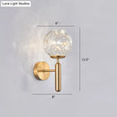 Postmodern black glass shade starry wall sconce bedroom light