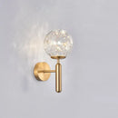Postmodern black glass shade starry wall sconce bedroom light