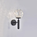 Postmodern black glass shade starry wall sconce bedroom light