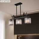 Postmodern black & gold crystal hanging island light kitchen pendant