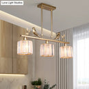 Postmodern black & gold crystal hanging island light kitchen pendant