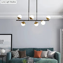 Postmodern black & gold island ceiling light kitchen pendant