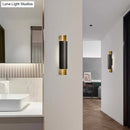 Postmodern black & gold pipe shaped led wall mount – bedroom light
