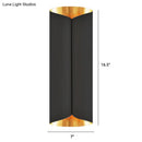 Postmodern black & gold roll metal wall lamp stairwell sconce