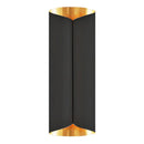 Postmodern black & gold roll metal wall lamp stairwell sconce