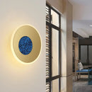 Postmodern blue round sconce light fixture – bedroom led wall light