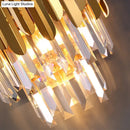Postmodern brass tiered flush wall sconce crystal bedroom light
