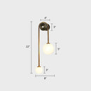 Brass Opal Glass Sconce