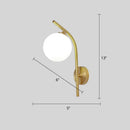 Postmodern brass white glass geometric wall sconce living room