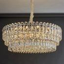 Postmodern clear and gold decorbites crystal chandelier dining room