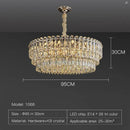 Postmodern clear and gold decorbites crystal chandelier dining room