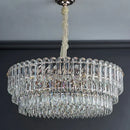 Postmodern clear and gold decorbites crystal chandelier dining room