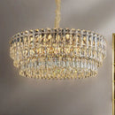 Postmodern clear and gold decorbites crystal chandelier dining room