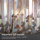Postmodern clear & dark tiered decorbites crystal chandelier living room