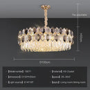 Postmodern clear & dark tiered decorbites crystal chandelier living room