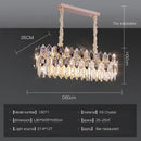 Postmodern clear & dark tiered decorbites crystal chandelier living room