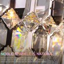 Postmodern clear & dark tiered decorbites crystal chandelier living room