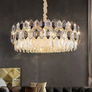 Postmodern clear & dark tiered decorbites crystal chandelier living room
