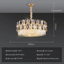 Postmodern clear & dark tiered decorbites crystal chandelier living room