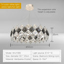 Postmodern clear & smoky decorbites crystal chandelier living room