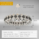 Postmodern clear & smoky decorbites crystal chandelier living room