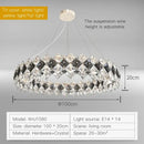 Postmodern clear & smoky decorbites crystal chandelier living room