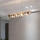 Postmodern clear & smoky decorbites crystal chandelier living room