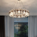 Postmodern clear & smoky decorbites crystal chandelier living room