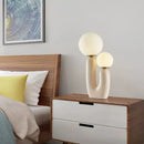Postmodern cream glass table lamp bedroom decorbites glass light