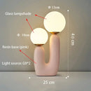 Postmodern cream glass table lamp bedroom decorbites glass light