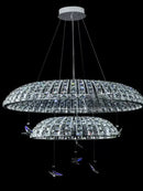 Postmodern crystal butterfly pendant light living room chandelier
