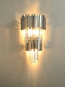 Postmodern crystal golden led wall sconce living room art deco light