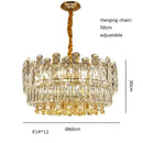 Postmodern decorbites gold lustre chandelier – dining room crystal light