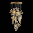 Postmodern decorbites golden love paper chandelier foyer led light