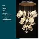 Postmodern decorbites golden love paper chandelier foyer led light