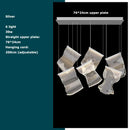 Postmodern decorbites golden love paper chandelier foyer led light
