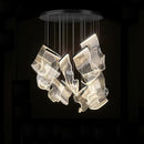 Postmodern decorbites golden love paper chandelier foyer led light