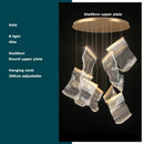 Postmodern decorbites golden love paper chandelier foyer led light