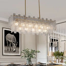 Postmodern frosted glass decorbites crystal chandelier dining room light