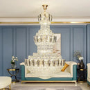 Postmodern gold and silver decorbites crystal chandelier hotel lobby