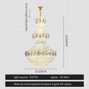 Postmodern gold and silver decorbites crystal chandelier hotel lobby